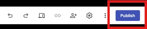 Google Sites editor showing delete the original home page (optional)